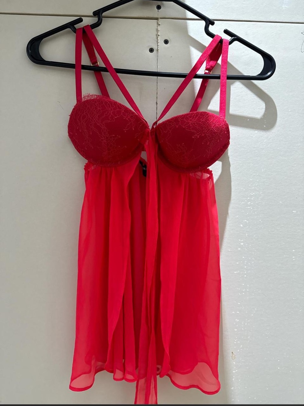 Victoria's Secret Red Lace & Babydoll Chemise